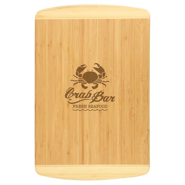 18" x 12" Bamboo 2-Tone Cutting Board Thumbnail